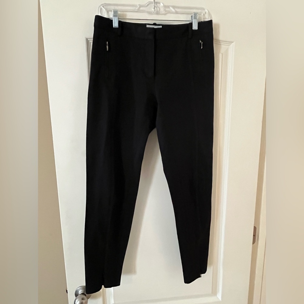 PURE Collection Black Trousers with Zipper Details Women’s Size 4